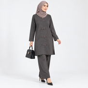 Chocolate Brown 100% Cotton Modest Shirt and Trouser Co-ord Set