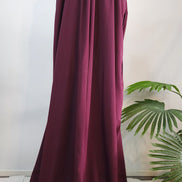 Plum abaya with batwing sleeves