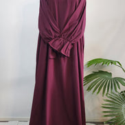 Plum abaya with batwing sleeves