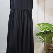 Black Hand Embroidered Abaya – Elegant Modest Wear with Waist and Cuff Detailing