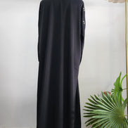 Elegant Black Abaya with Embroidery – Modest Formal Wear