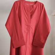 Crimson Cotton Co ord Set – Minimalist Comfort in Classic Red