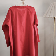 Crimson Cotton Co ord Set – Minimalist Comfort in Classic Red