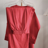 Crimson Cotton Co ord Set – Minimalist Comfort in Classic Red