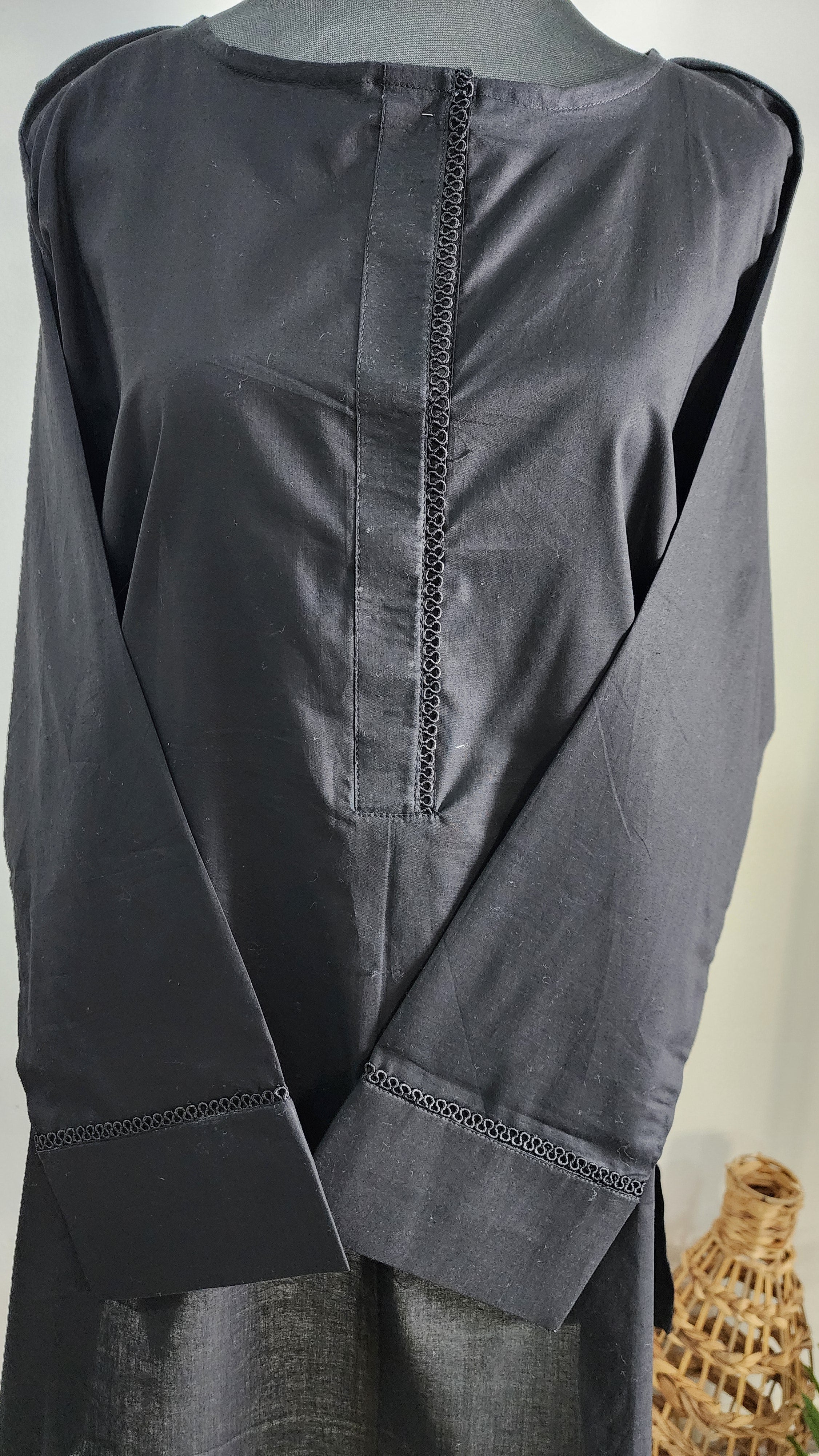 Black Cotton Co ord Set(shirt and trousers) – Minimalist Comfort