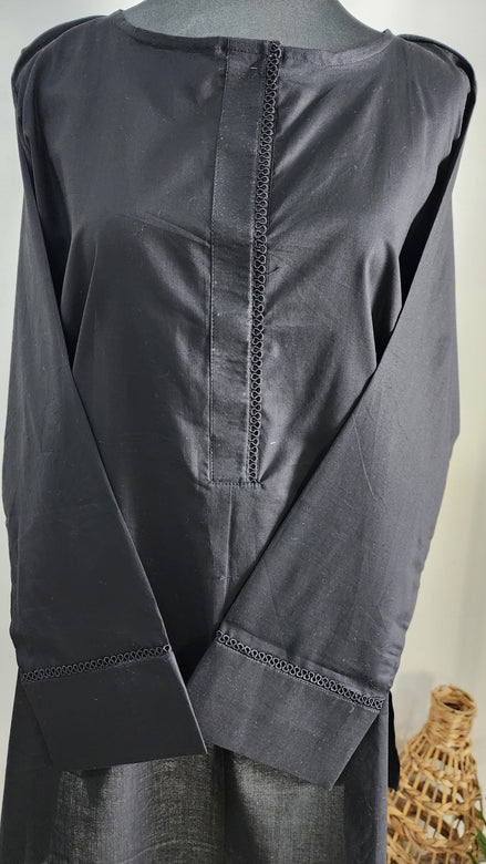 Black Cotton Co ord Set(shirt and trousers) – Minimalist Comfort