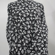 Black Floral Maxi Abaya – Lightweight, Wrinkle-Free Summer Fabric