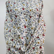 White Floral Maxi Abaya – Lightweight, Wrinkle-Free Summer Fabric