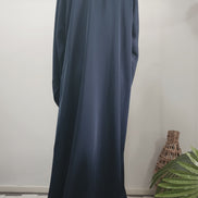Navy Blue diamante Abaya – Luxury Abaya with Subtle Shimmer Detailing