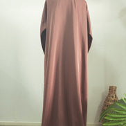 Tea pink diamante Abaya – Luxury Abaya with Subtle Shimmer Detailing
