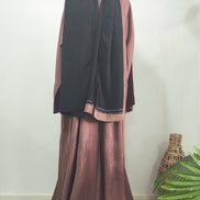 Tea pink diamante Abaya – Luxury Abaya with Subtle Shimmer Detailing