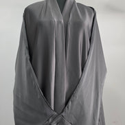 Grey Satin Abaya