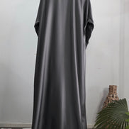 Grey Satin Abaya