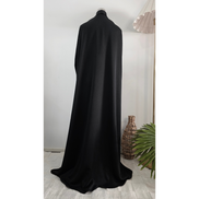 Black Abaya with Floral Embroidered Sleeves – Elegant Modest Wear
