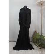 Black Self Printed Abaya