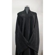 Black Self Printed Abaya