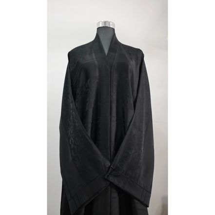 Black Self Printed Abaya