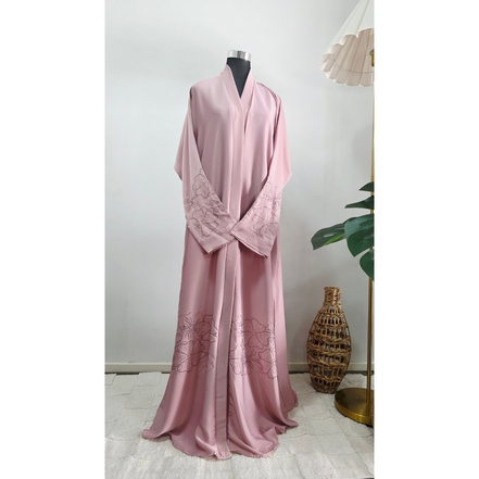 Blush Pink Embellished Abaya