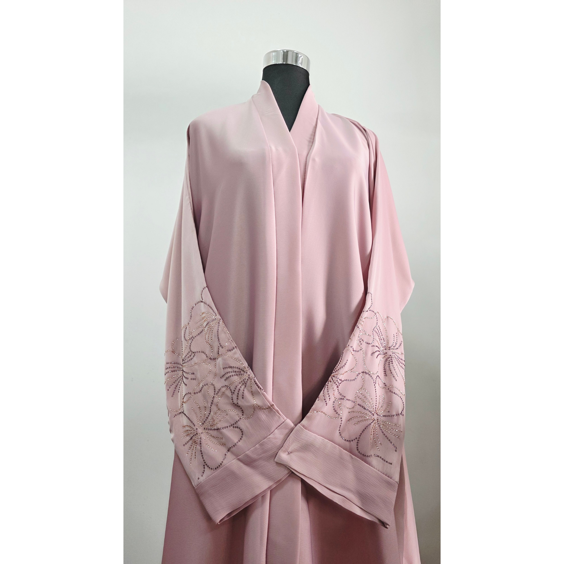 Blush Pink Embellished Abaya