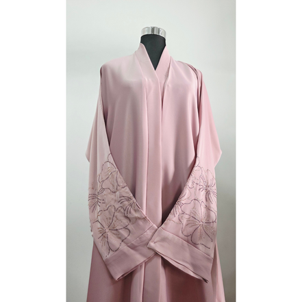 Blush Pink Embellished Abaya
