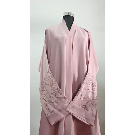 Blush Pink Embellished Abaya
