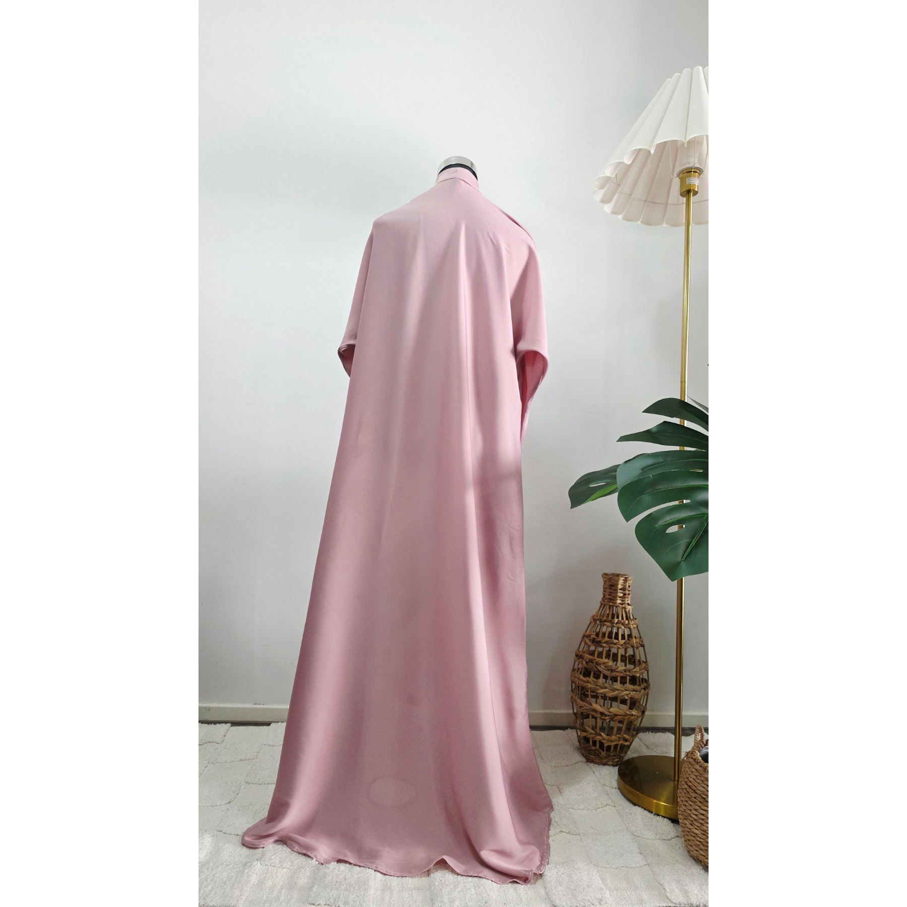 Blush Pink Embellished Abaya