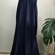 Blue Embroidered Abaya with Matching Hijab