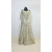 Light Green Lawn Printed Modest Maxi Dress