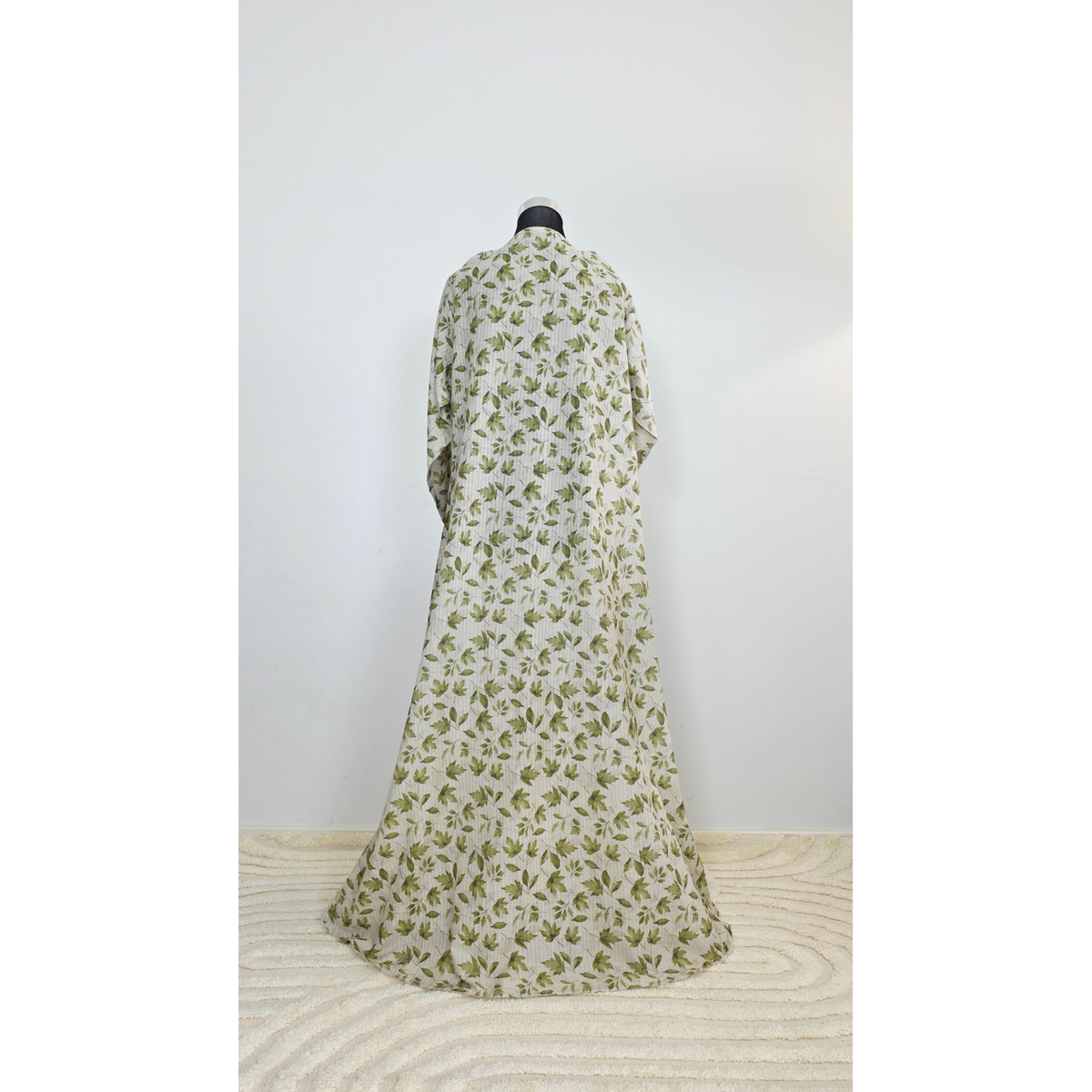 Light Green Lawn Printed Modest Maxi Dress