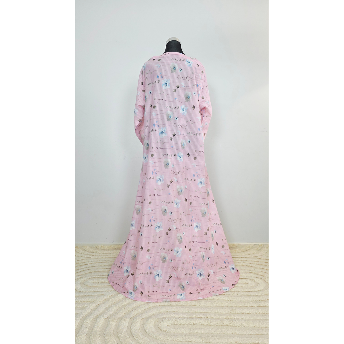 Pink Lawn  Printed Modest Maxi Dress