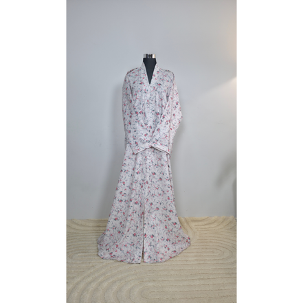 Floral Print Abaya | Modest Maxi Dress
