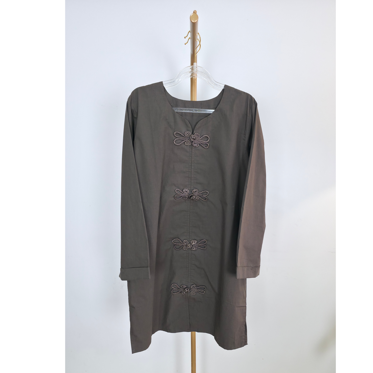 Chocolate Brown 100% Cotton Modest Shirt and Trouser Co-ord Set