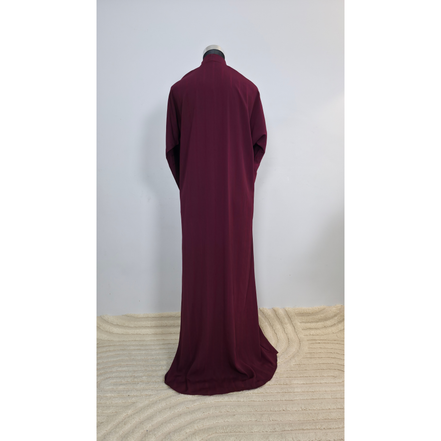 Burgundy Plain minimal Abaya