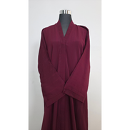 Burgundy Plain minimal Abaya