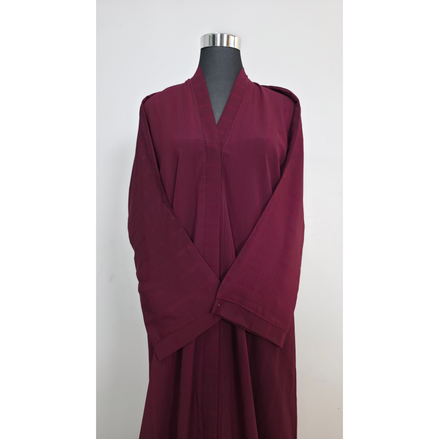 Burgundy Plain minimal Abaya
