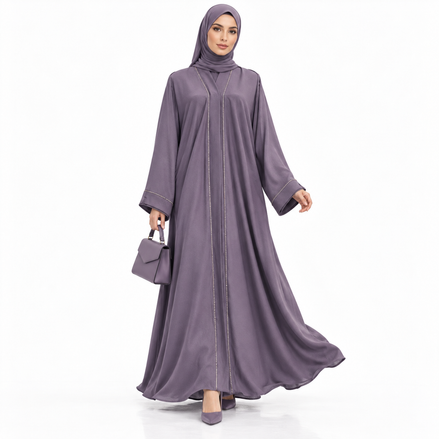 Lilac diamantes Abaya | Premium abaya