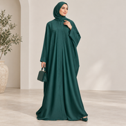 Emrald Green Abaya with diamante Detailing
