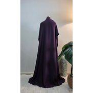 Deep Purple Beaded Abaya