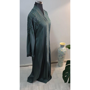 Green Beaded Abaya| Luxury Modest Wear