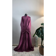 Dark Pink Hareer Abaya