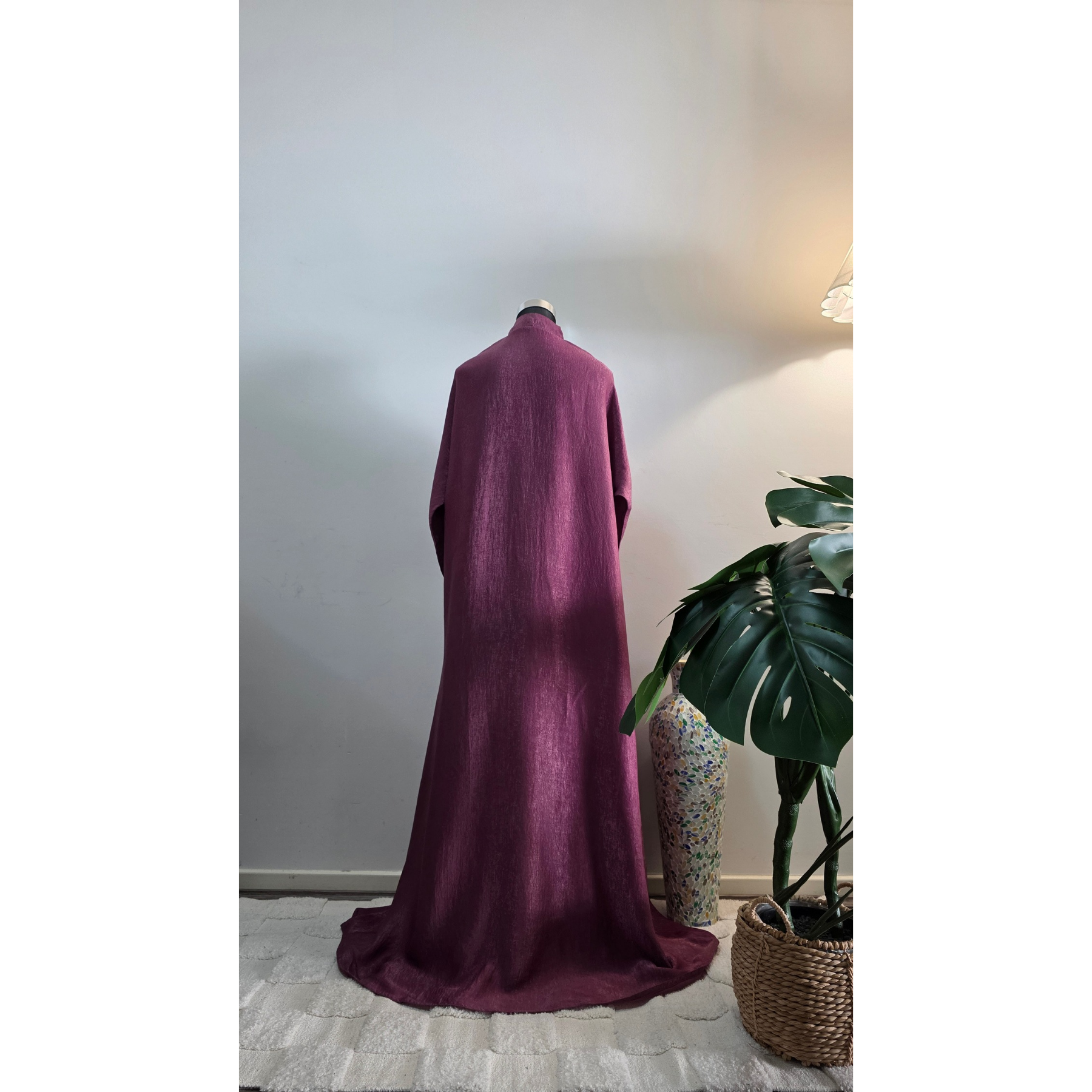 Dark Pink Hareer Abaya