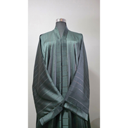 Green Stripe Satin Abaya