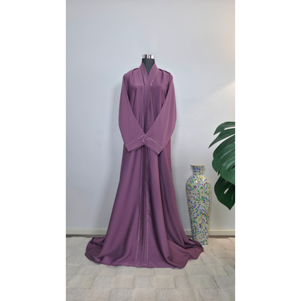 Mauve pink Diamantes Abaya| Premium Abaya