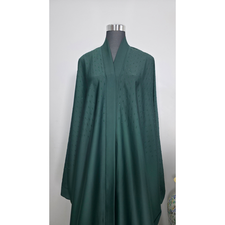 Emrald Green Abaya with diamante Detailing