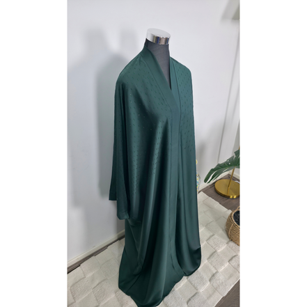 Emrald Green Abaya with diamante Detailing