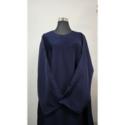 Navy Blue Modest Dress with Matching Hijab – Elegant Maxi Abaya