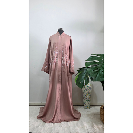 Dusty Rose Embellished Abaya| Premium Modest Wear