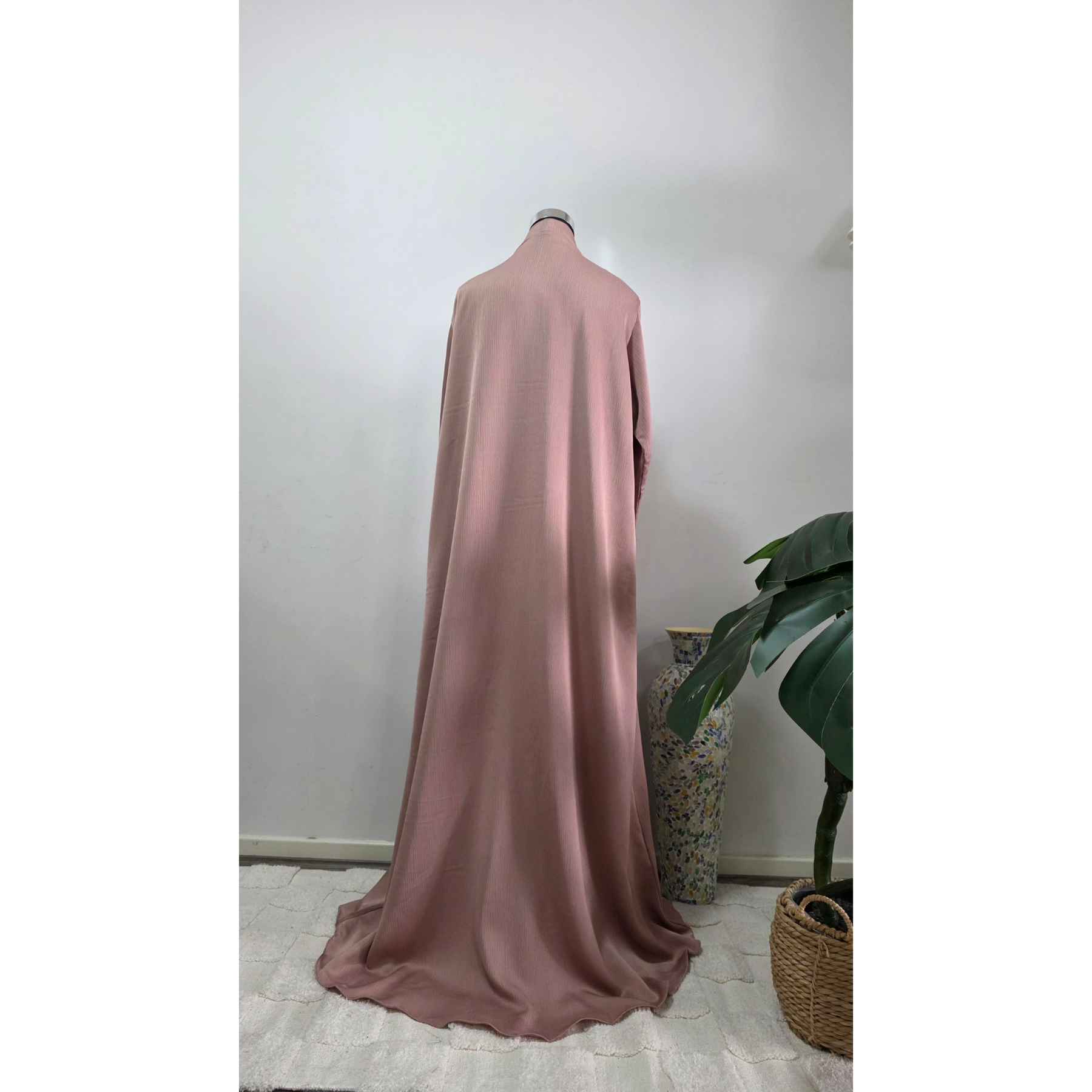 Dusty Rose Embellished Abaya| Premium Modest Wear