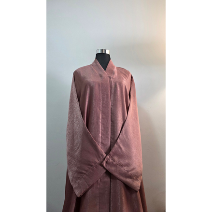 Dusty Rose Hareer Abaya