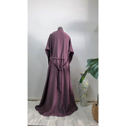 Dusty Mauve Embroidered and DMC stone Embellished Abaya